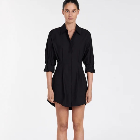 RACHEL BLACK SHIRT MINI DRESS - Picture 1 of 1